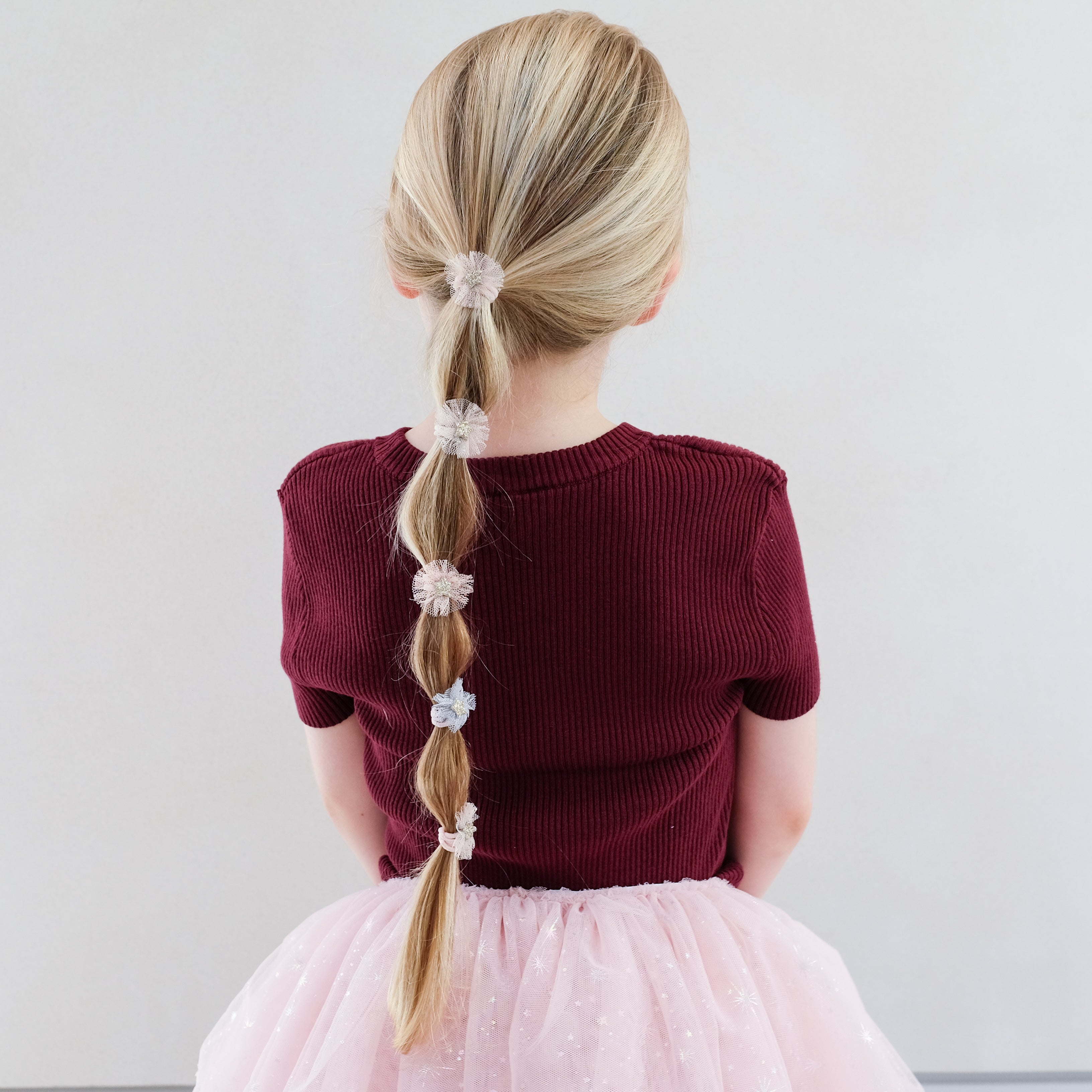 Haargummis Mini Stern Tüll "Mini Tulle Rosette" - little something