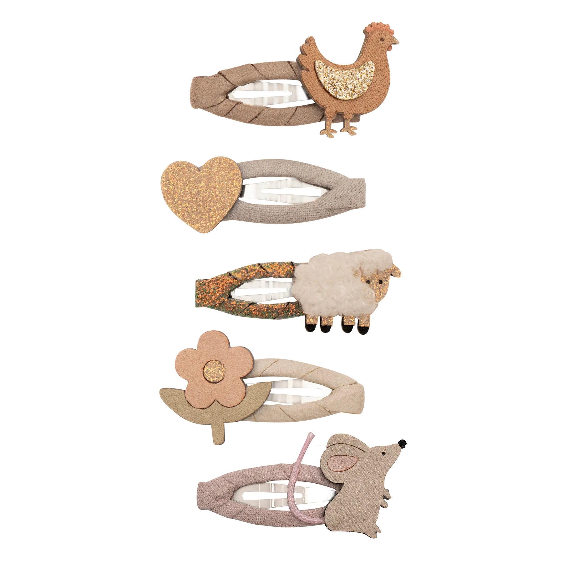 Haarspangen Bauernhoftiere mini "Farm Animal Mini" 5er Set