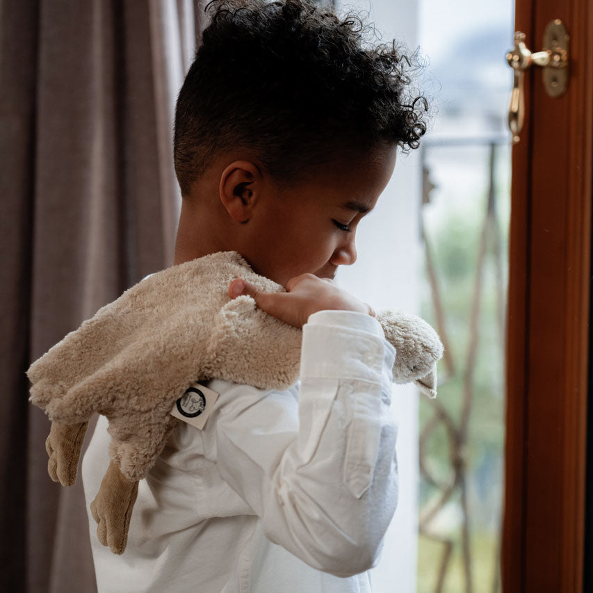 Kuscheltier Gans leinen mit Wärmekissen - little something