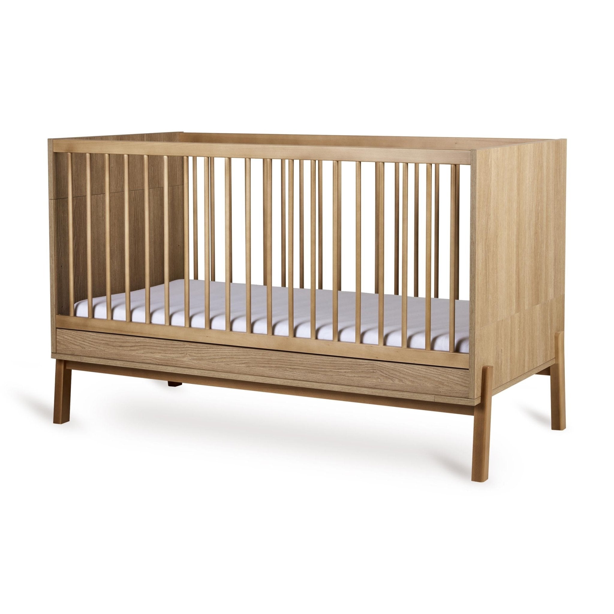 Babybett Ashi - Honey Ash 140x70cm (inkl. Umbaumöglichkeit in ein Kinderbett 140x70cm) - little something