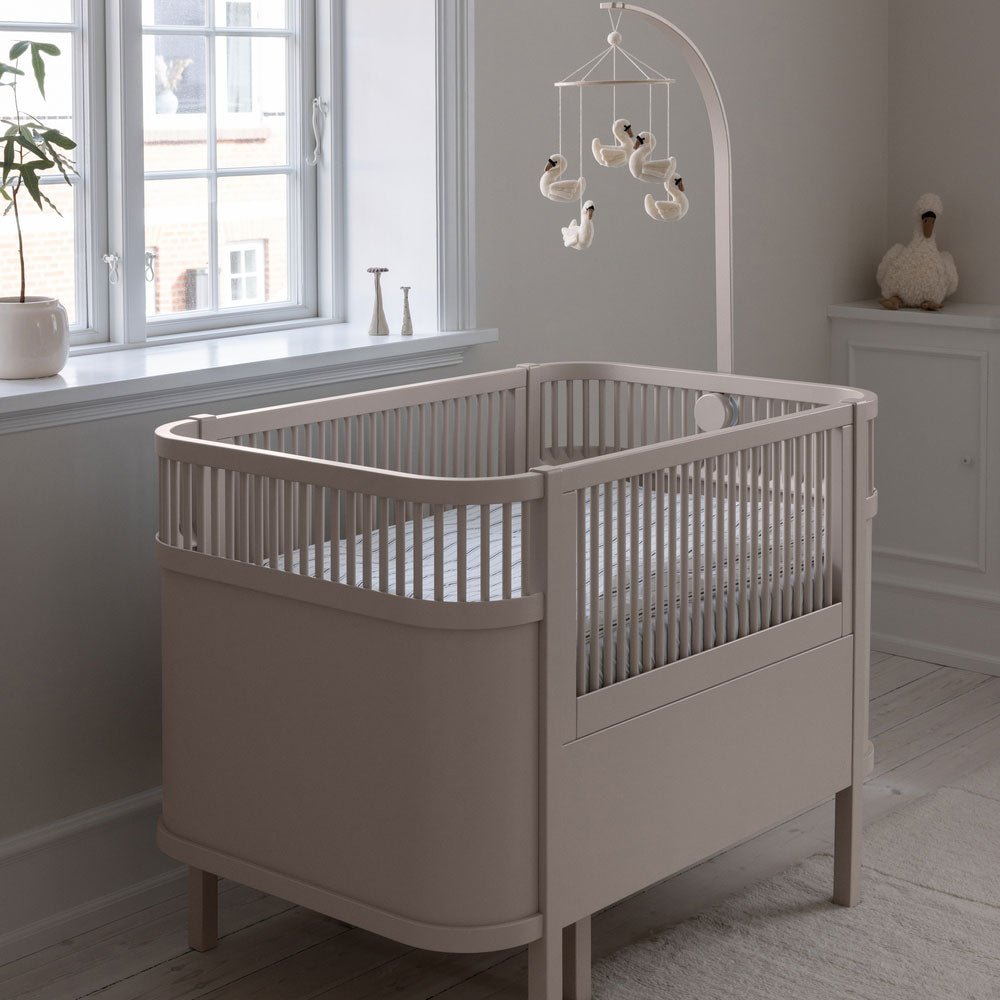 Babybett Sebra (inkl. Umbaumöglichkeit in ein Kinderbett) - Birchbark Rose - little something