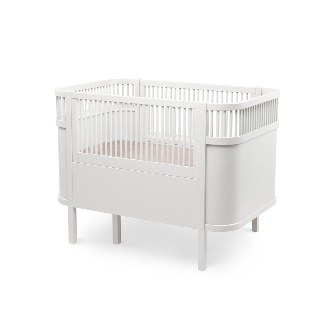 Babybett Sebra (inkl. Umbaumöglichkeit in ein Kinderbett) - Classic White - little something