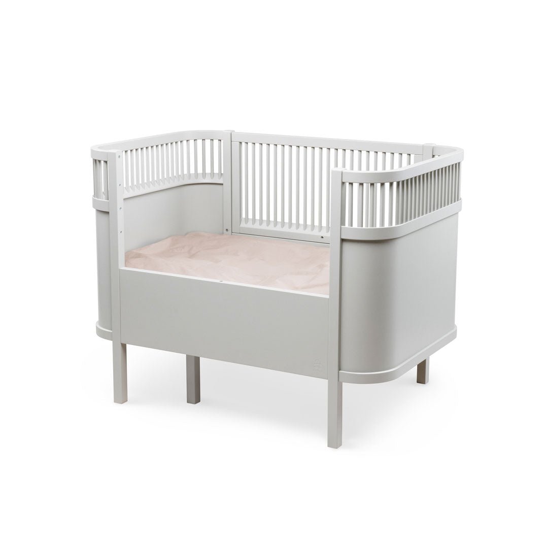 Babybett Sebra (inkl. Umbaumöglichkeit in ein Kinderbett) - Stone Grey - little something