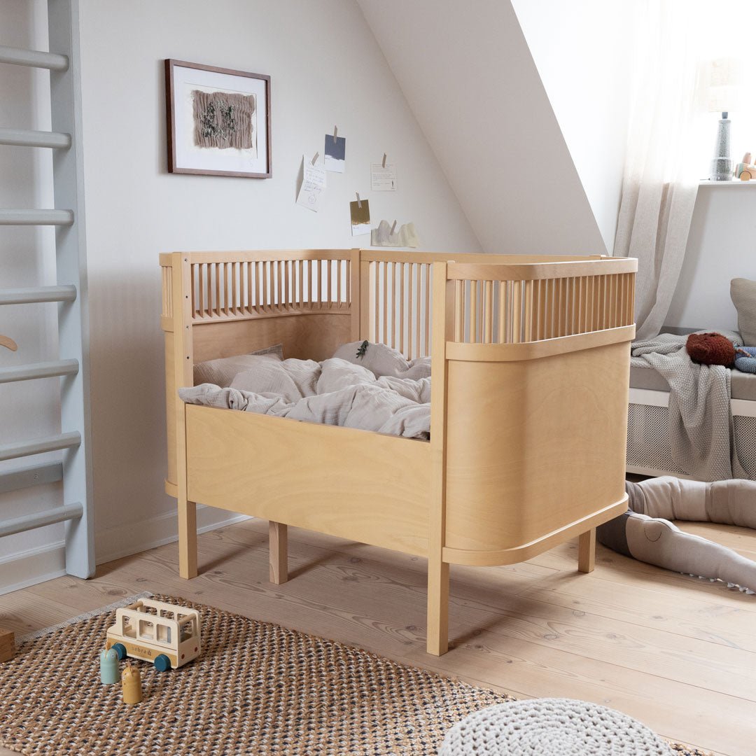 Babybett Sebra (inkl. Umbaumöglichkeit in ein Kinderbett) - Wooden Edition - little something