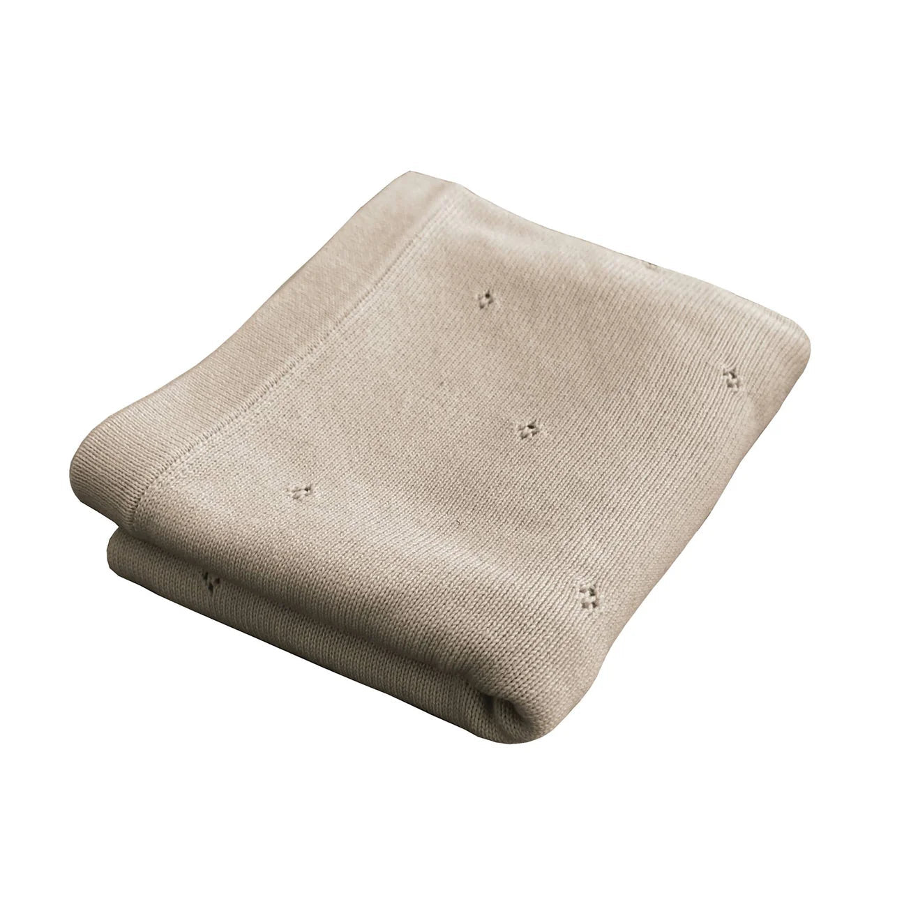 Babydecke Strickdecke aus Bio - Baumwolle Clay - little something