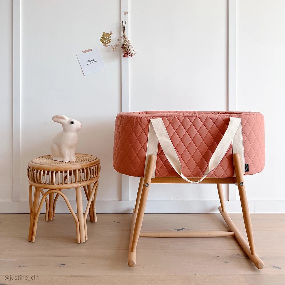 Babykörbchen "KUKO bois de rose" Rosenholz gesteppt - little something