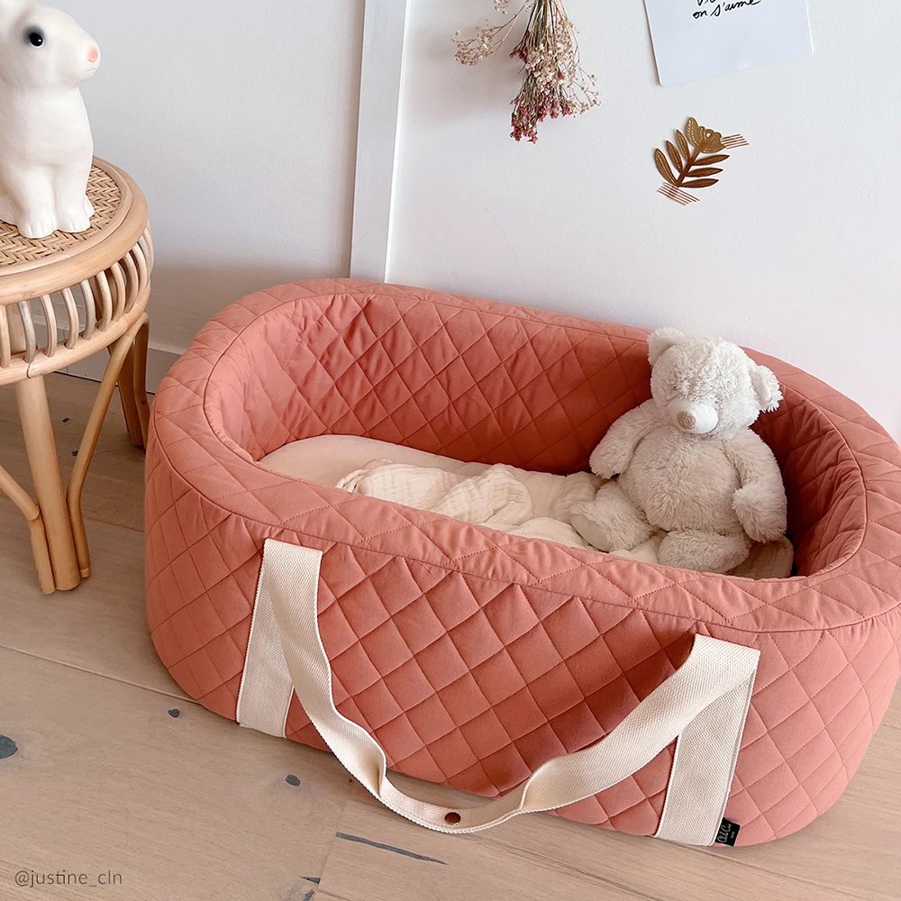 Babykörbchen "KUKO bois de rose" Rosenholz gesteppt - little something