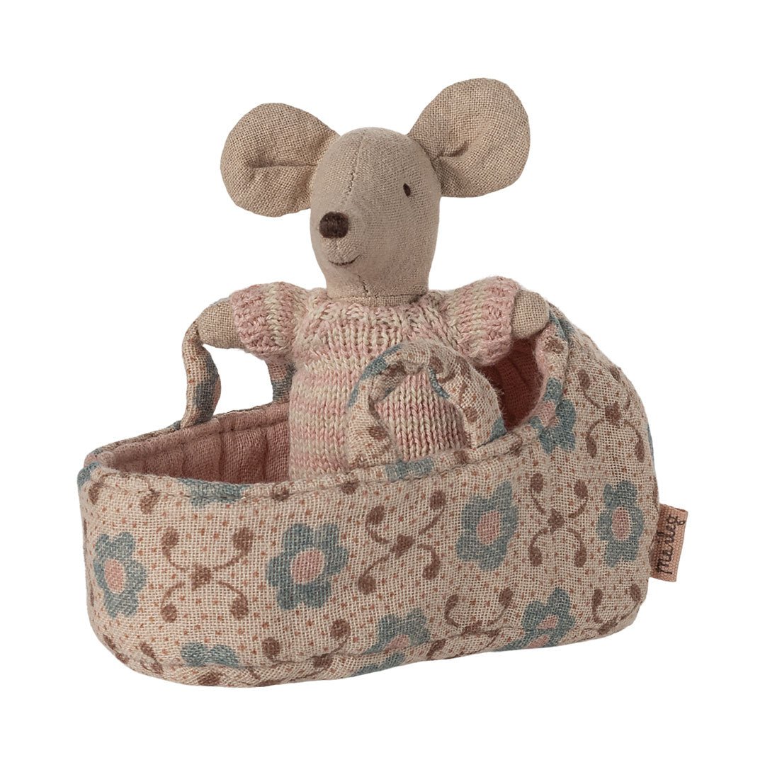 Babymaus in Tragetasche - Rose - little something
