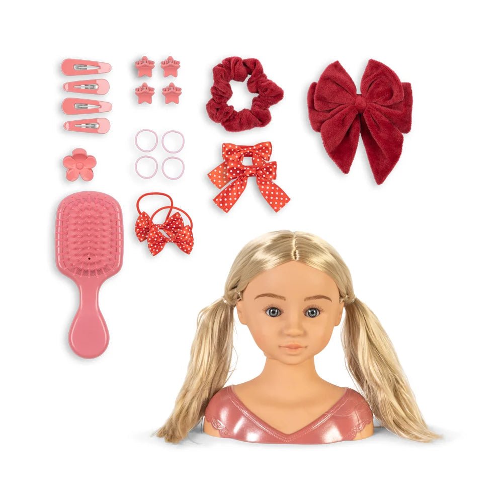 Frisierkopf "Doll Hair Salon Violet" inkl. Haarschmuck - little something