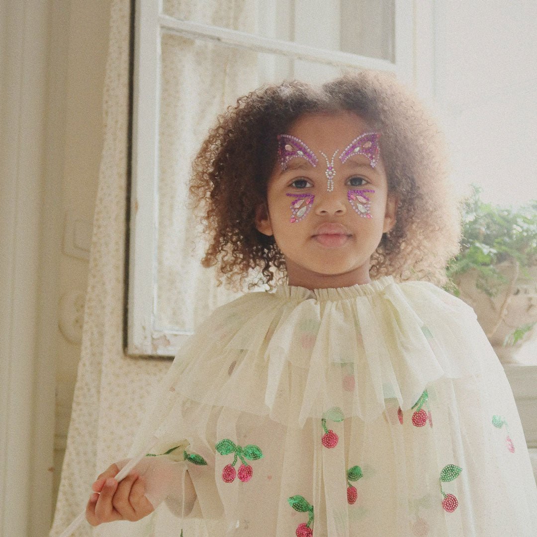 Glitzersteine für das Gesicht selbstklebend "Butterfly Face Jewels" - Purple Rain - little something