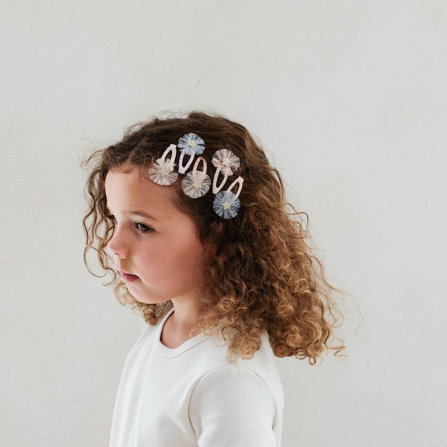 Haarspangen Mini Stern Tüll "Mini Tulle Rosette" 5er Set - little something