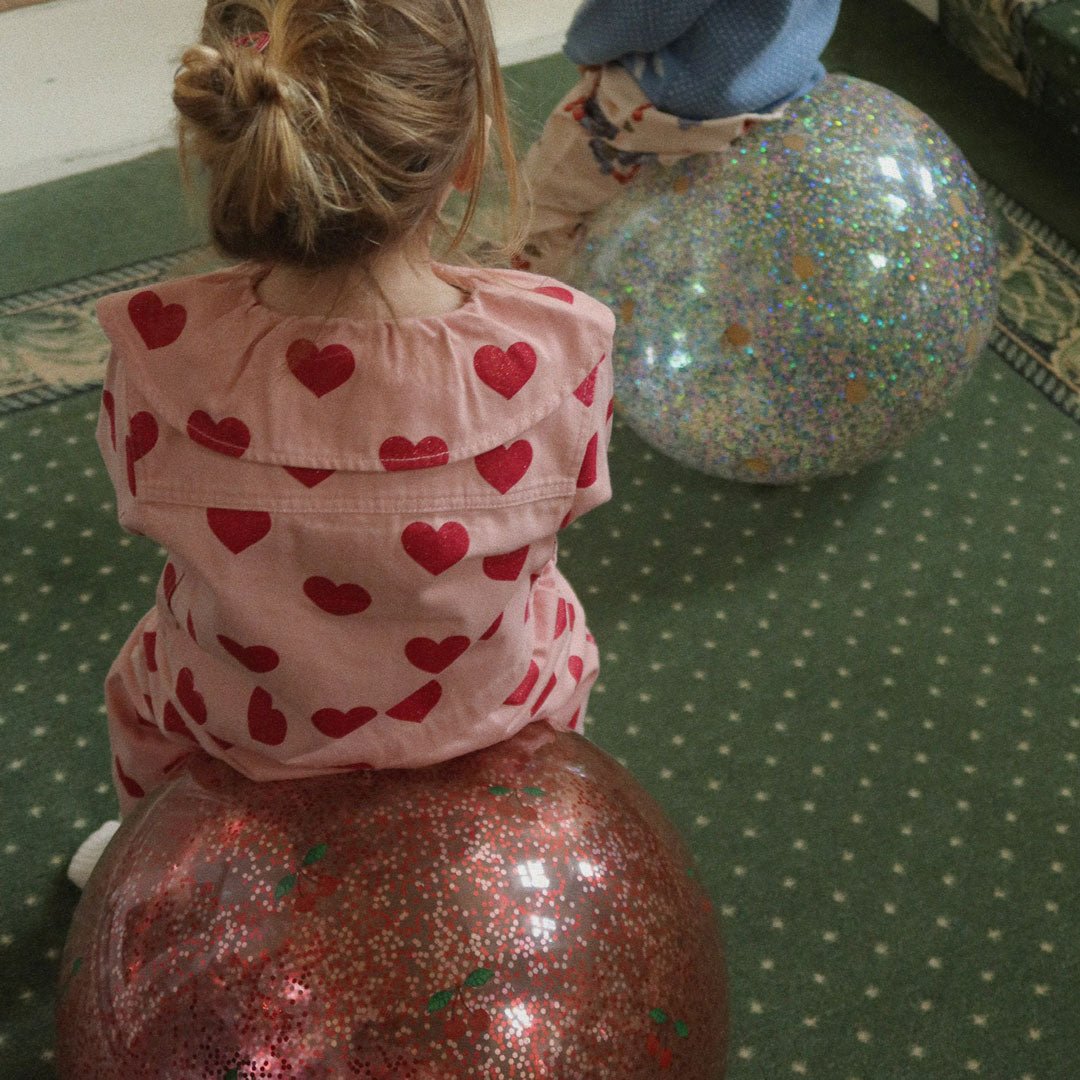 Hüpfball Glitzer - Cherry - little something