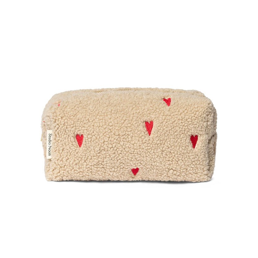 Kosmetiktasche Teddy Studio Noos ecru "Hearts" - little something