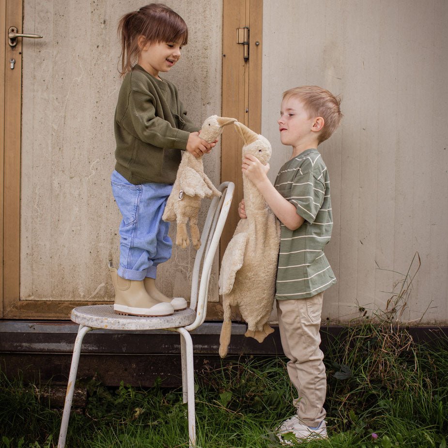 Kuscheltier Gans leinen mit Wärmekissen - groß - little something
