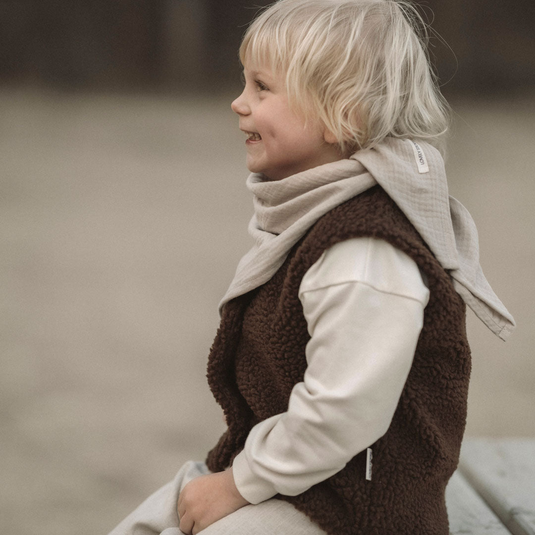 Lovely Stories Musselinschal 65x65 cm (1 - 4 Jahre) - Beige - little something