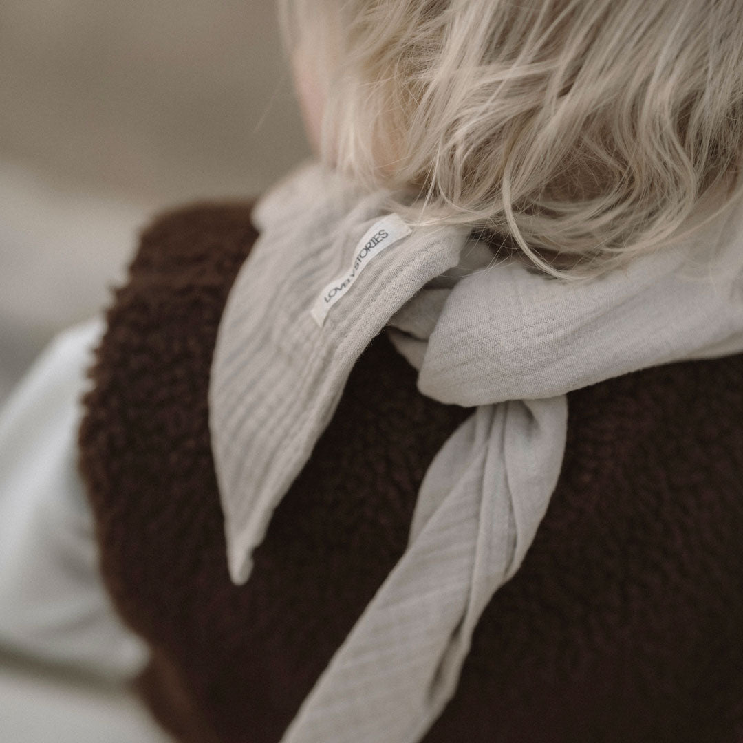 Lovely Stories Musselinschal 65x65 cm (1 - 4 Jahre) - Beige - little something