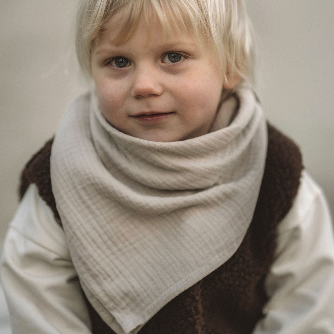 Lovely Stories Musselinschal 65x65 cm (1 - 4 Jahre) - Beige - little something