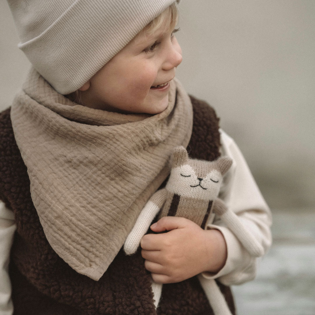 Lovely Stories Musselinschal 65x65 cm (1 - 4 Jahre) - Camel - little something