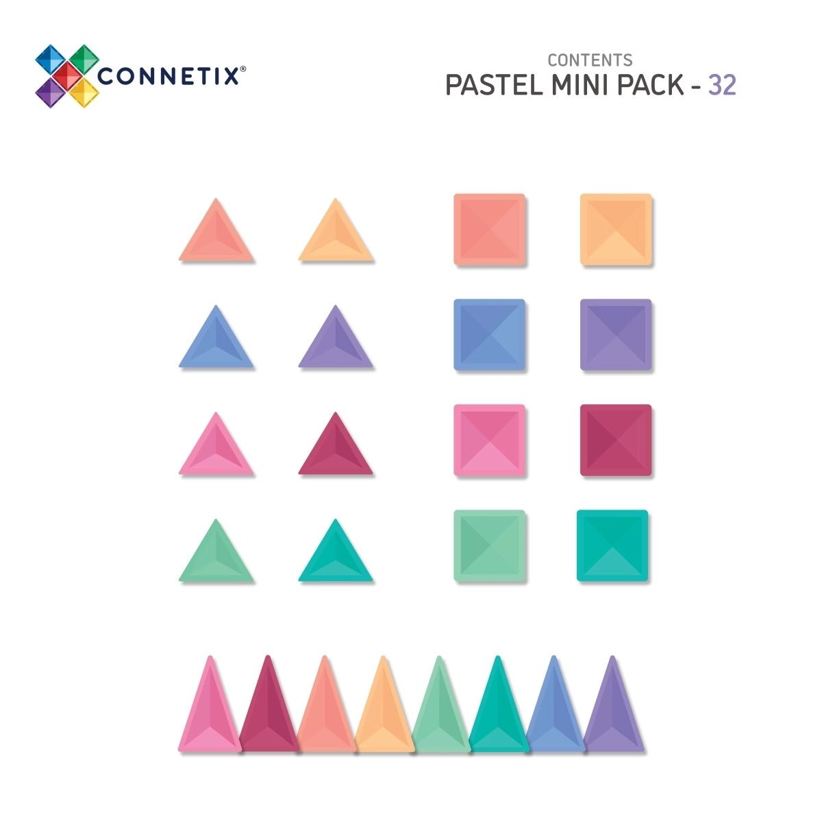 Magnetbausteine Pastel Mini Pack - 32 Teile - little something