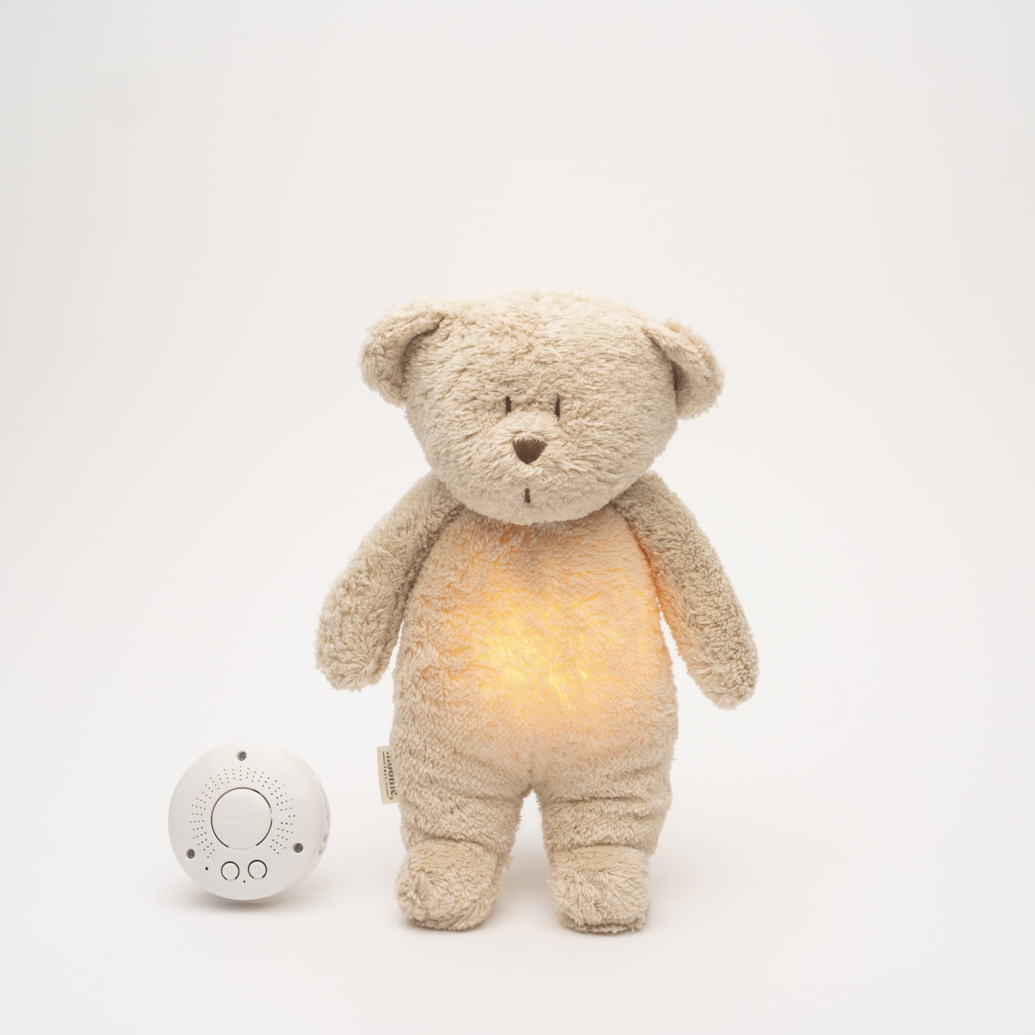 Moonie Bär Organic Nachtlicht, Einschlafhilfe & Kuscheltier - Sand natur - little something