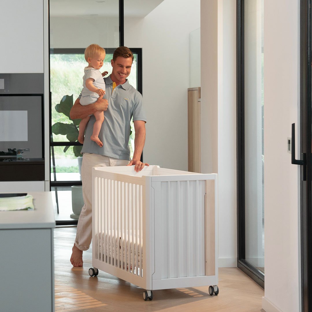MoveMi® Babybett + Laufstall (inkl. Umbaumset in ein Beistellbett) - little something