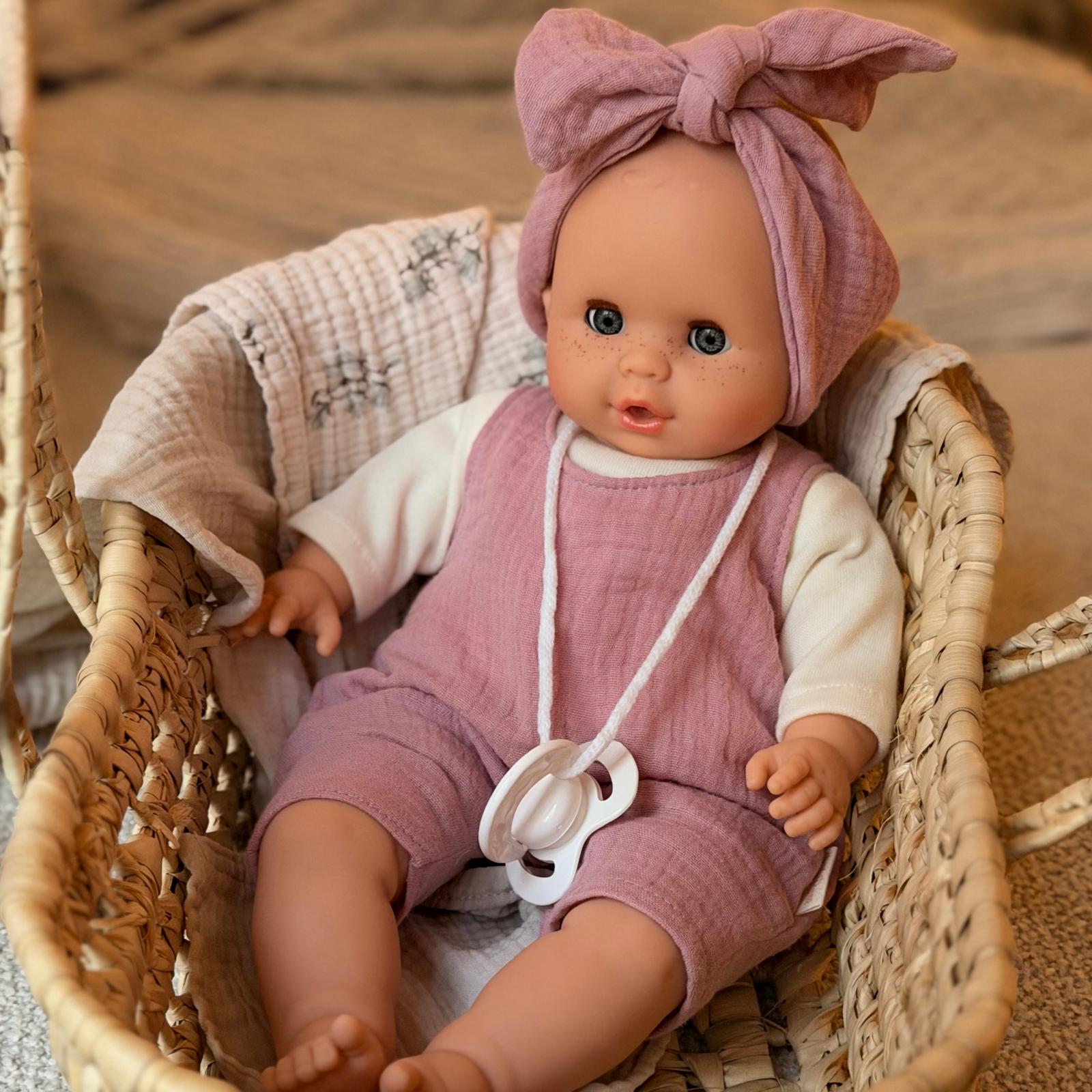 Puppe 36cm Sonia Mira sprechend mit Schlafaugen, Schnuller und Kleidung - little something