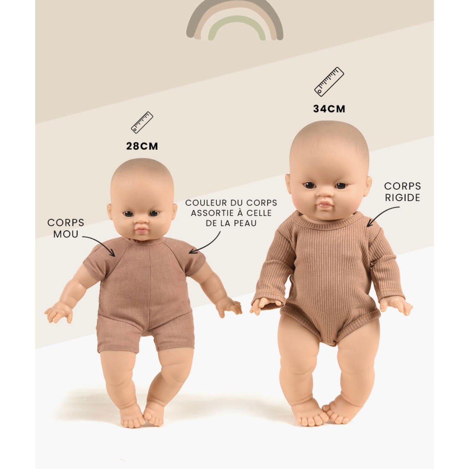 Puppe mit Stoffkörper "Babies" 28cm "Mae" - little something