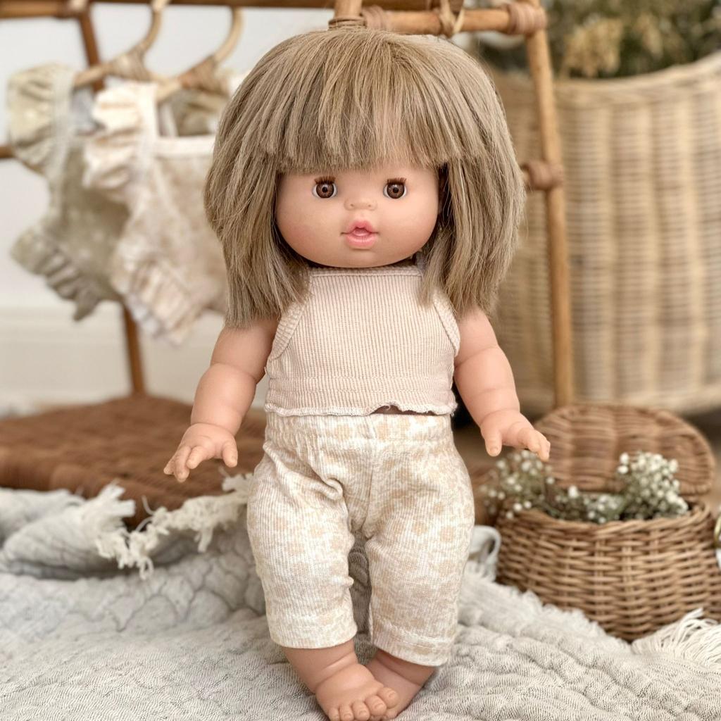 Puppenkleidung Leggings & Trägertop "Leggins Bouquet" - little something