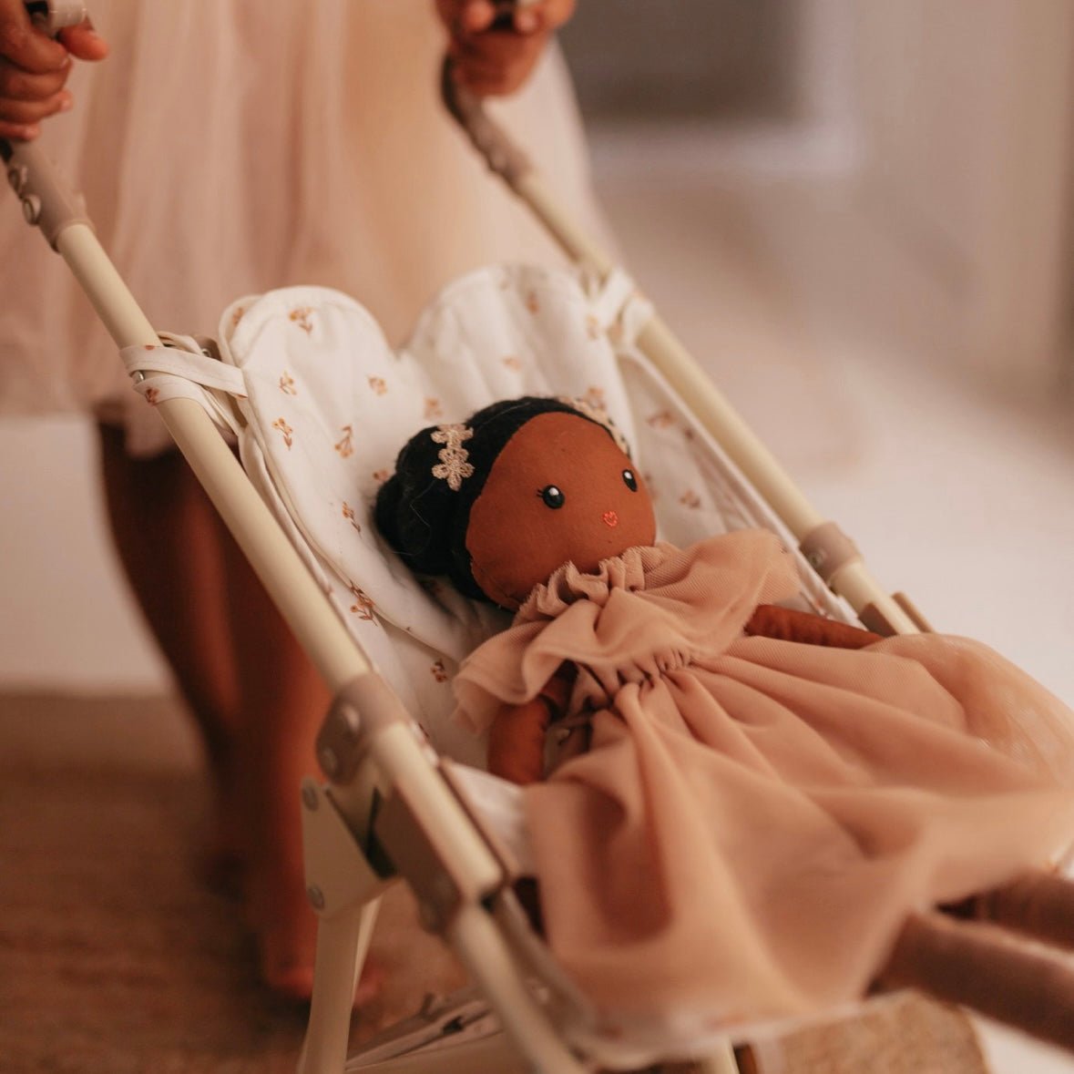 Puppenwagen Buggy "Flower Buds" für Dollies & kleine Puppen - little something