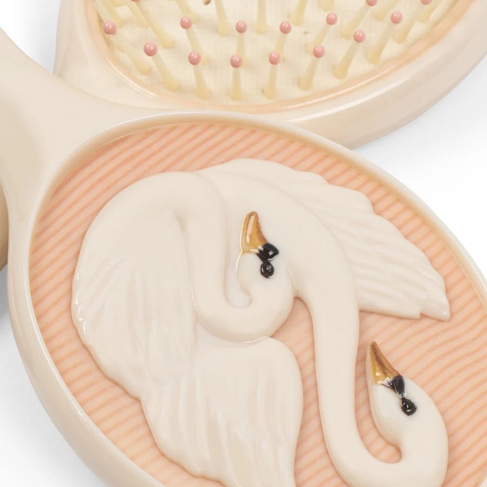 Schwan Haarbürste und Handspiegel "Swan Beauty Set" - little something