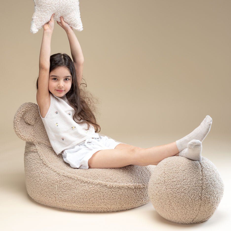 Sitzkissen Teddy mit Bärenohren "Bear Beanbag Biscuit" - little something