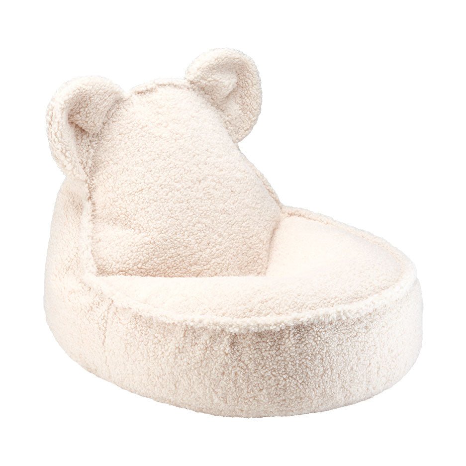 Sitzkissen Teddy mit Bärenohren "Bear Beanbag Cream White" - little something