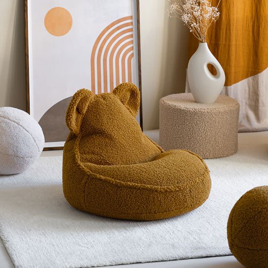 Sitzkissen Teddy mit Bärenohren "Bear Beanbag Maple" - little something