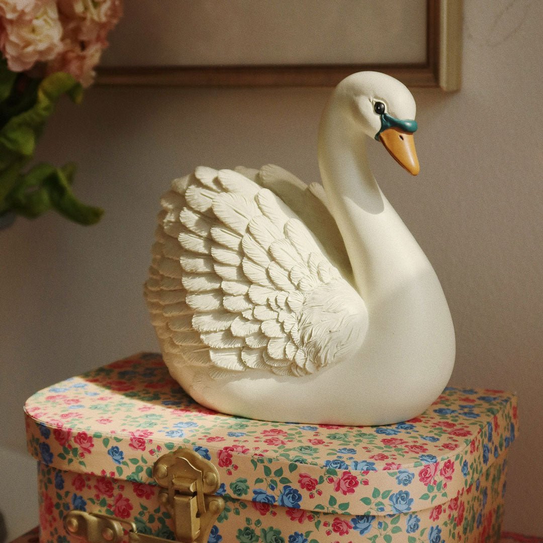 Spardose Schwan "Polyresin Money Bank Swan" - little something