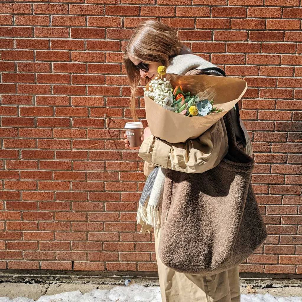 Umhängetasche "Mom - Bag" Teddy braun - little something
