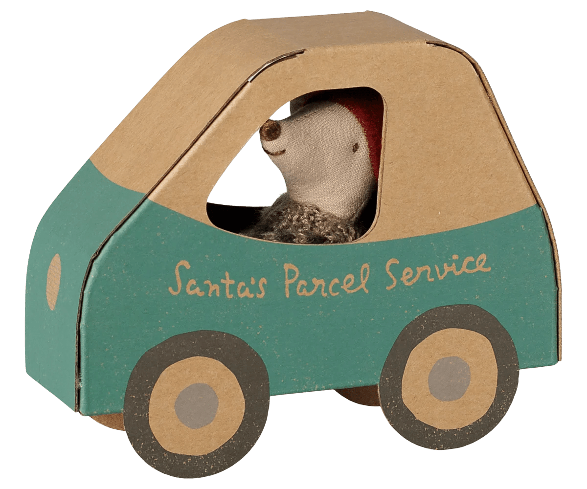 Weihnachtsmaus im Auto, kleiner Bruder - little something