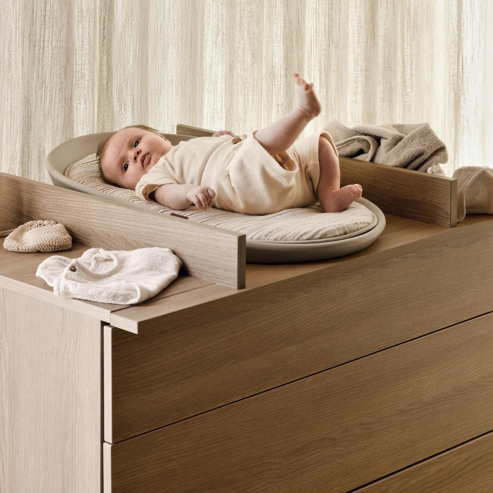 Wickelkommode Flow - Honey Ash - little something