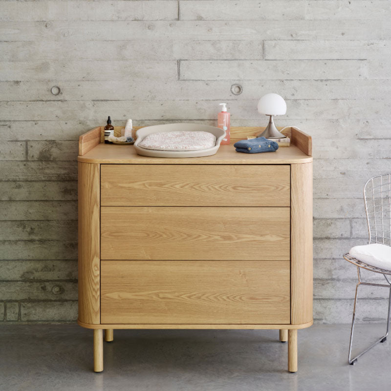 Wickelkommode XL Yume mit Schubladen - Natural Ash - little something