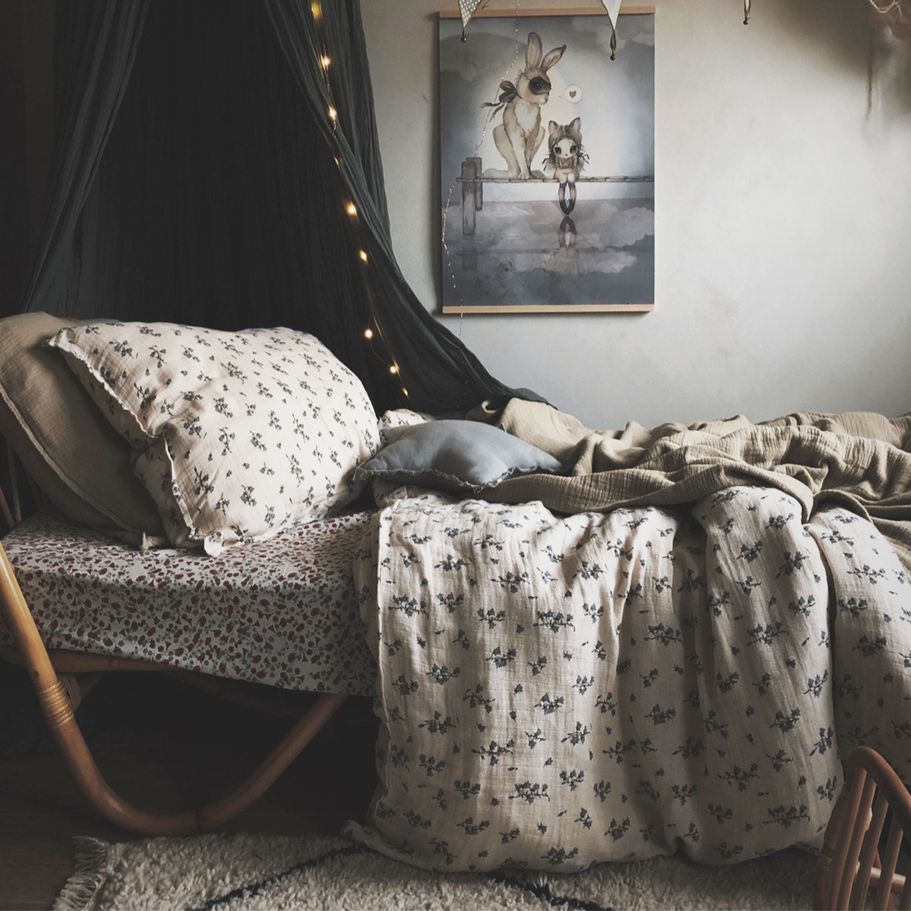 Bio Bettwäsche "Bluebell Muslin" Adult 200x140cm - little something