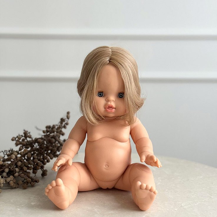 Puppe "Alienor" 34cm mit blonden langen Haaren und blauen Augen - little something