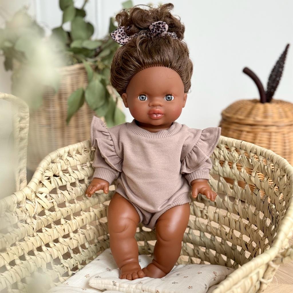 Puppe "Charlie" 34cm mit braunen Haaren und blauen Augen - little something