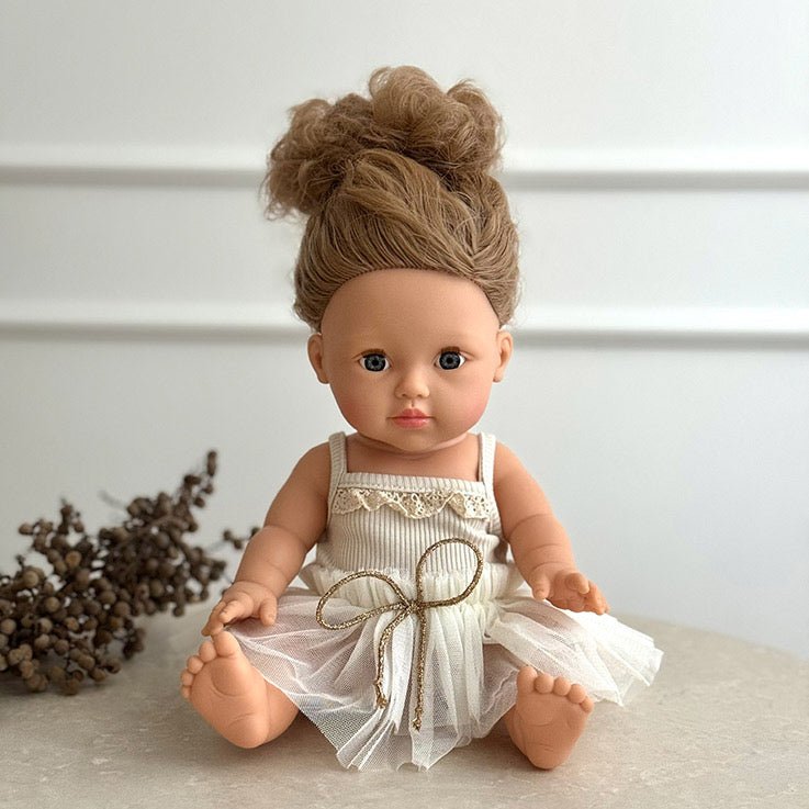 Puppe "Lola" 34cm mit blonden Haaren und blauen Augen - little something