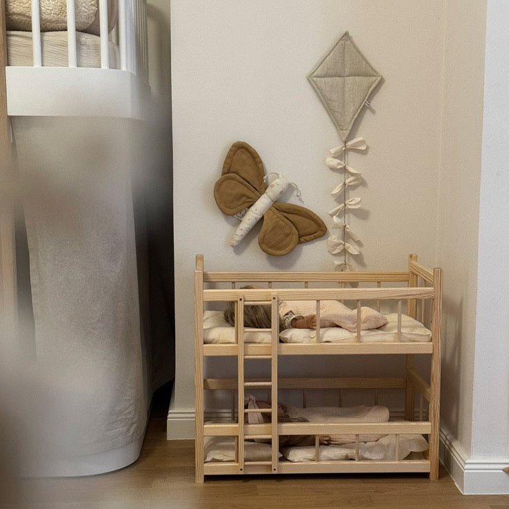Puppenbett Etagenbett aus Holz inkl. Puppenbettwäsche - little something