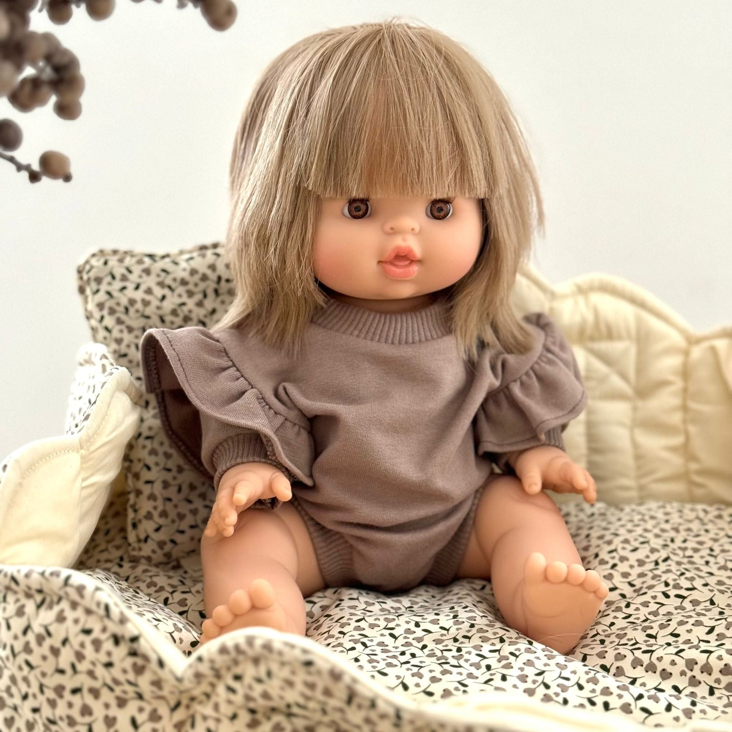 Puppenromper mit Rüschen earth für 34 - 37cm Puppen - little something