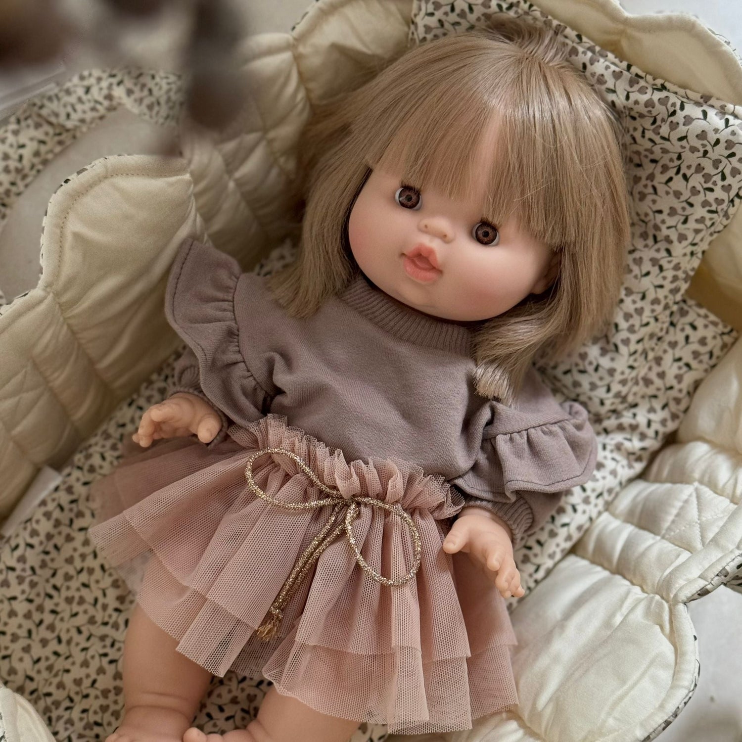 Puppenromper mit Rüschen earth für 34 - 37cm Puppen - little something