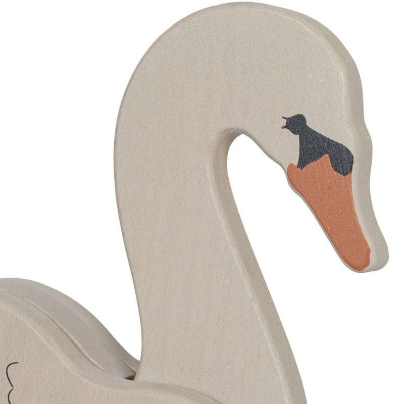 Schwan Ziehspielzeug "Wooden Pull Swan" - little something