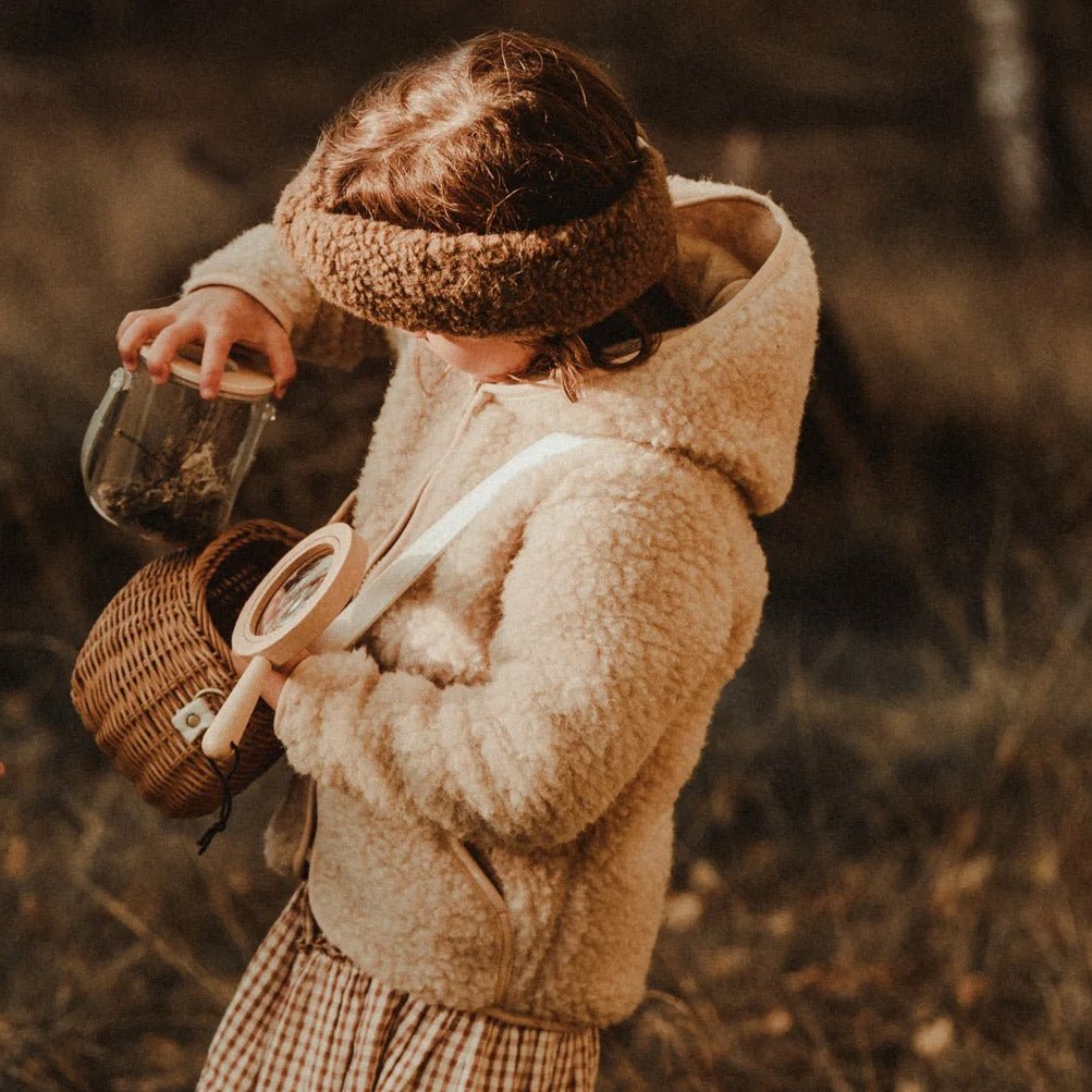 Wolljacke mit Kapuze "Mody" beige - little something