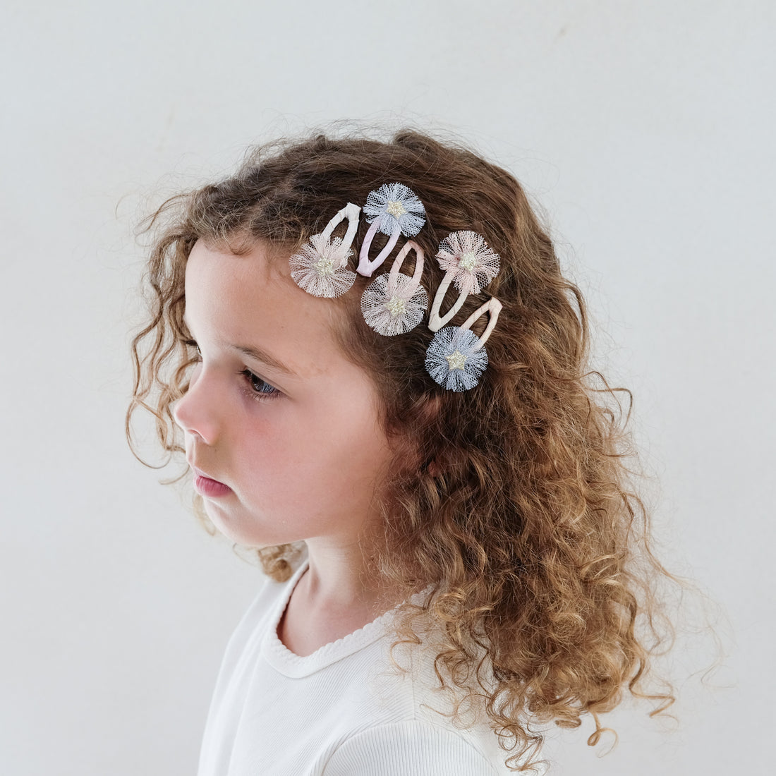 Haarspangen Mini Stern Tüll &quot;Mini Tulle Rosette&quot; 5er Set - little something