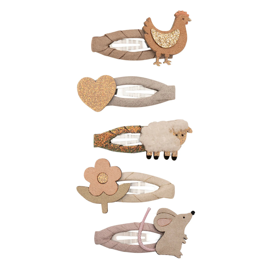 Haarspangen Bauernhoftiere mini &quot;Farm Animal Mini&quot; 5er Set