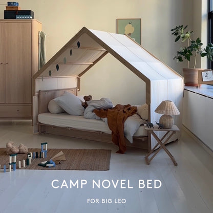 Camp Novel 2in1 Babybett 60x120cm &amp; Bett 120x200 cm, Eiche